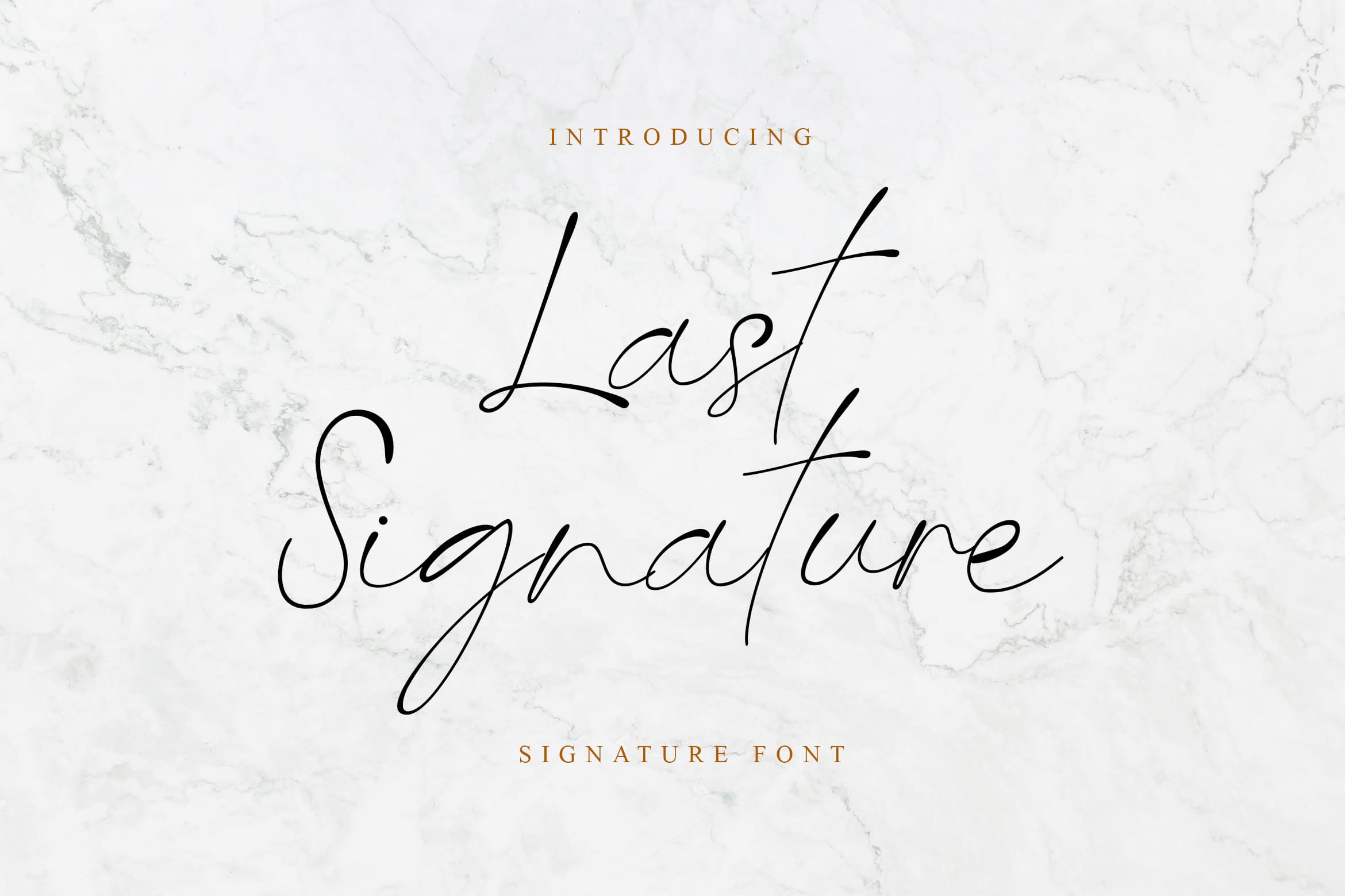 Пример шрифта Last Signature